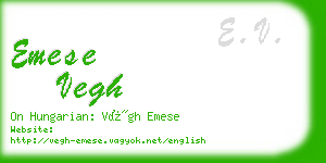 emese vegh business card